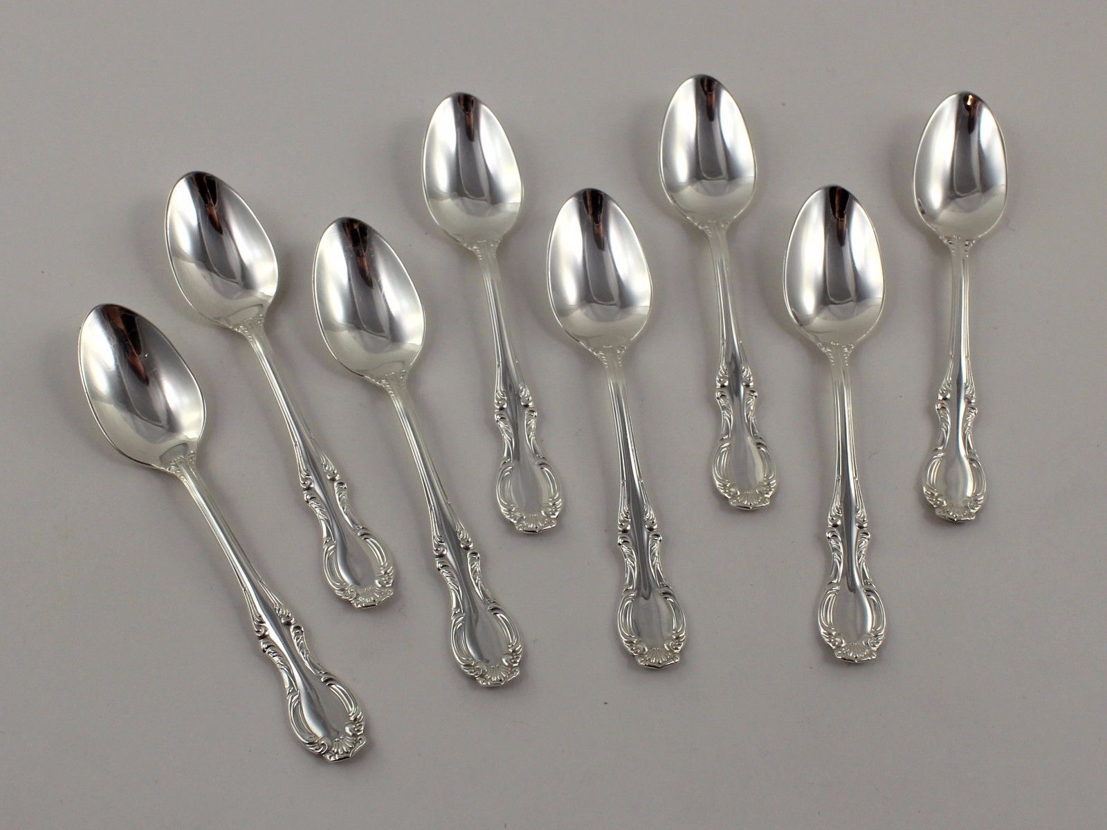 Northumbria Cello Sterling Silver Demitasse Spoons - Set of 8 - No Monograms