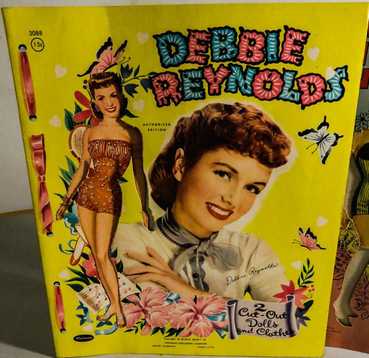 VINTAGE 1950s Cut-Out Paper Dolls Books DEBBIE REYNOLDS & ELIZABETH TAYLOR