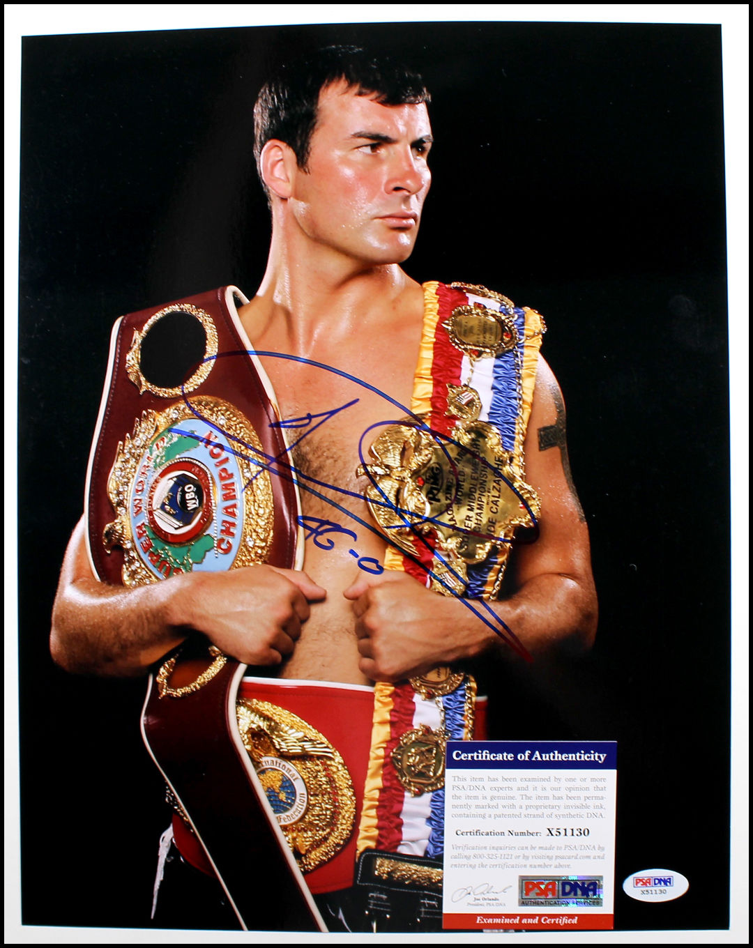 JOE CALZAGHE AUTOGRAPHED SIGNED 11X14 PHOTO PICTURE BOXING WBO PSA/DNA COA