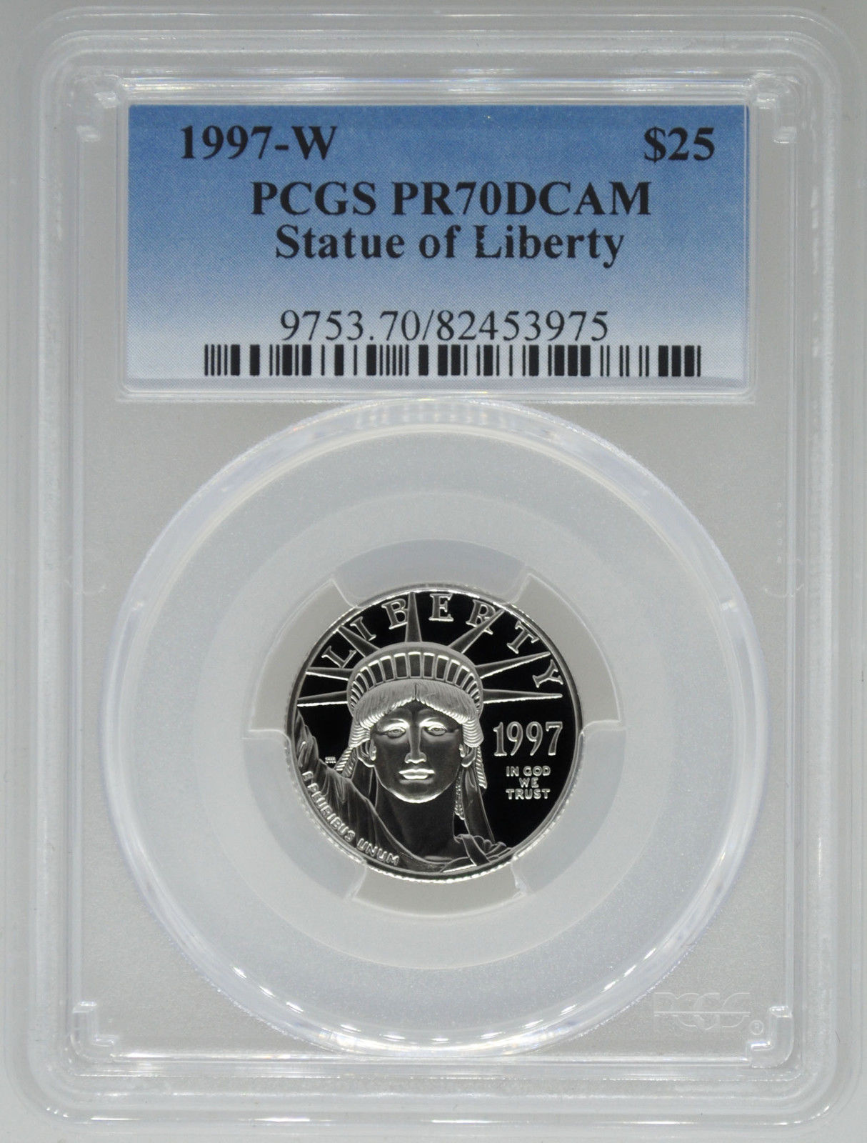 1997-W PCGS PR70 1/4 oz Proof Platinum Eagle $25