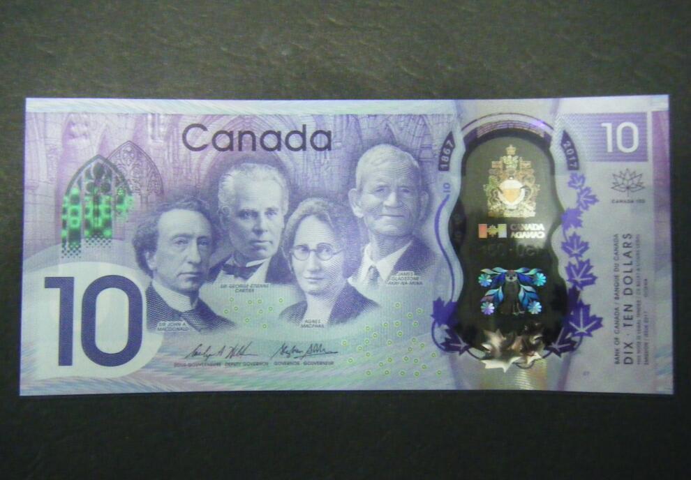 Canada 150th Anniversary $10 GEM UNC new polymer paper money Bank Note bill