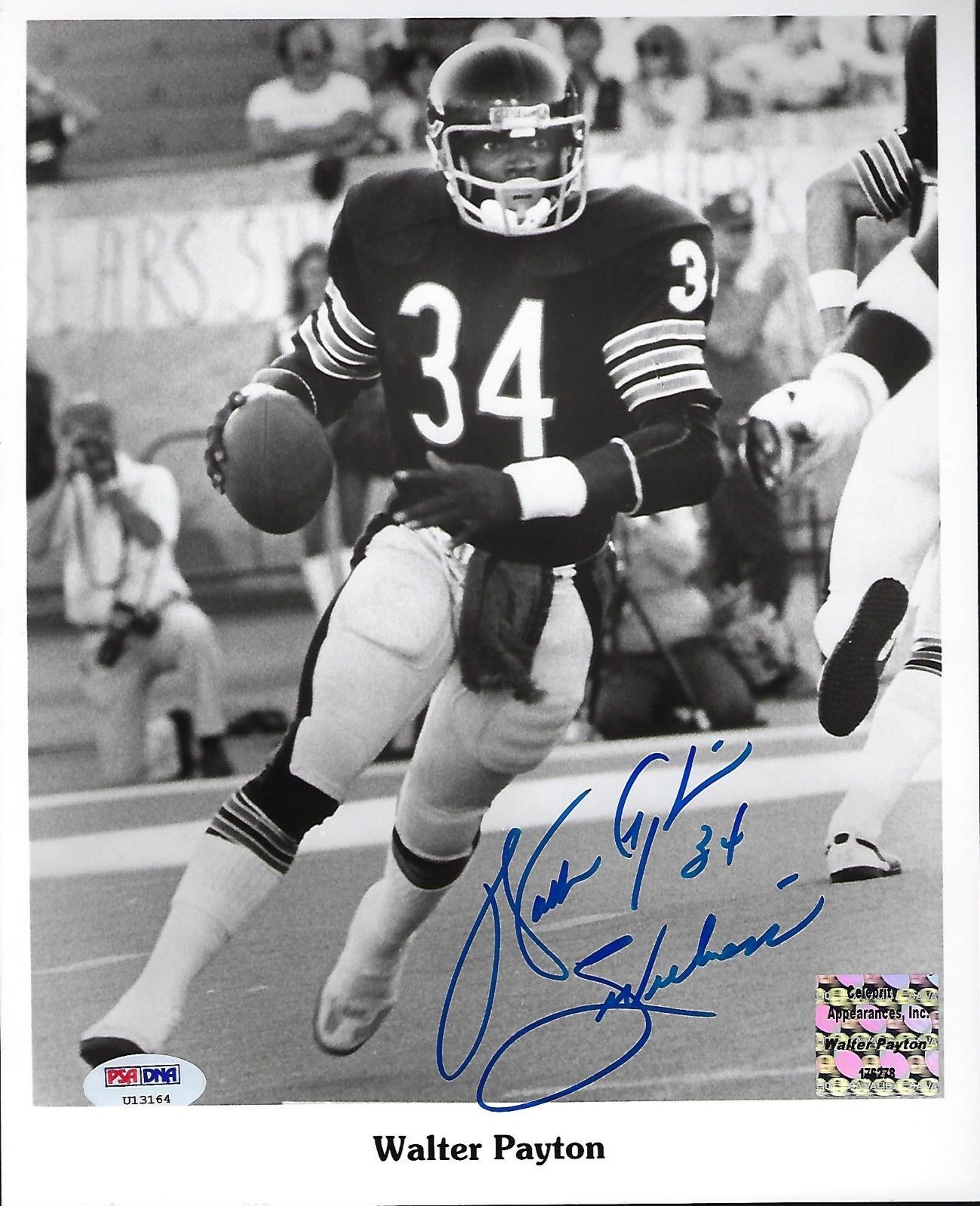Chicago Bears Walter Payton Signed 8x10 Photo Autograph Auto PSA/DNA LOA