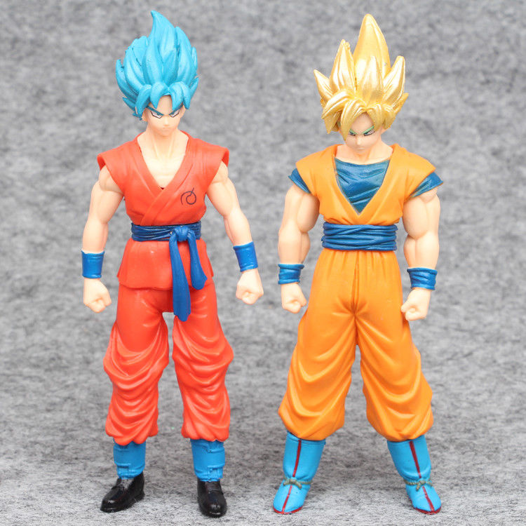 2Pcs 16CM 6inch TOYS Dragon Ball Z DBZ Super Saiyan GOKU Figure Kids Gift