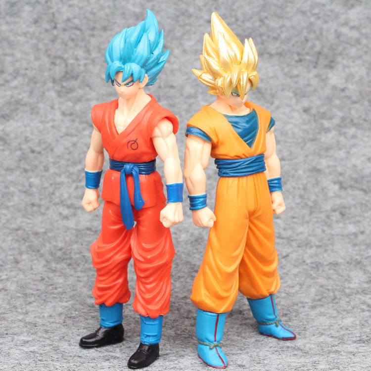 2Pcs 16CM 6inch TOYS Dragon Ball Z DBZ Super Saiyan GOKU Figure Kids Gift