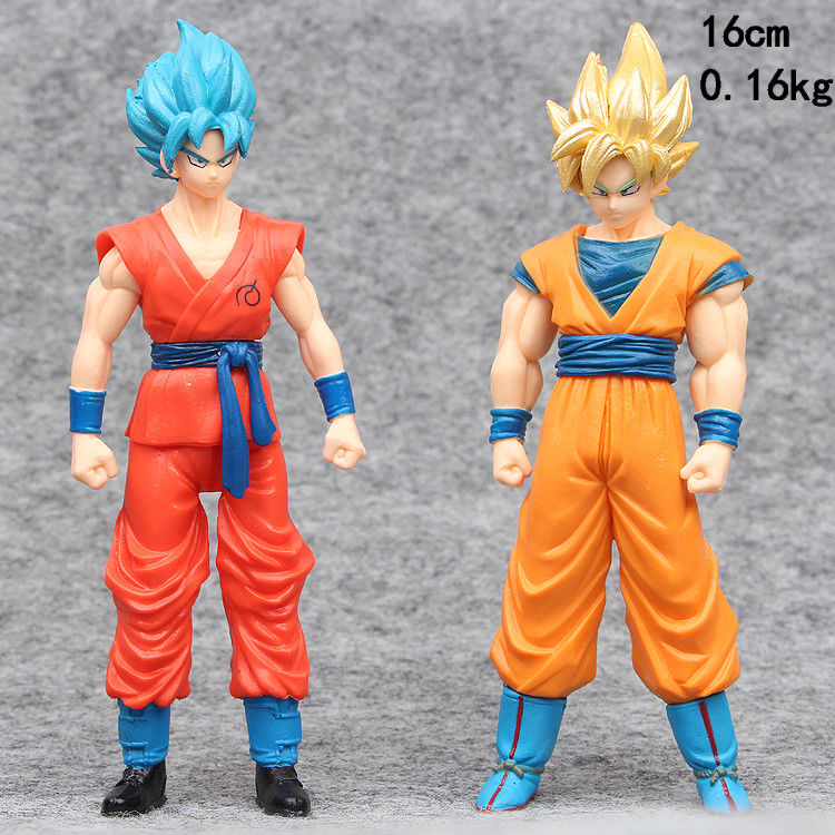 2Pcs 16CM 6inch TOYS Dragon Ball Z DBZ Super Saiyan GOKU Figure Kids Gift