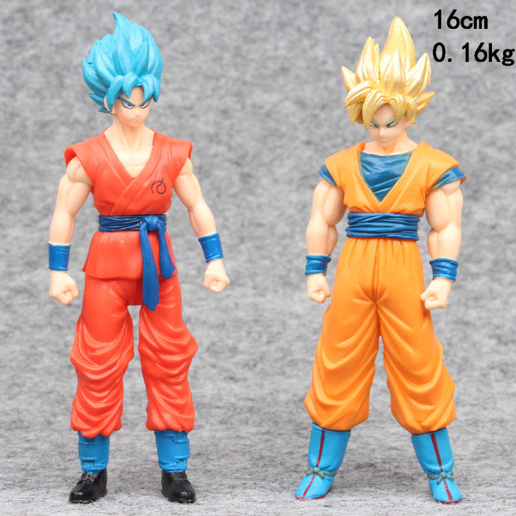 2Pcs 16CM 6inch TOYS Dragon Ball Z DBZ Super Saiyan GOKU Figure Kids Gift