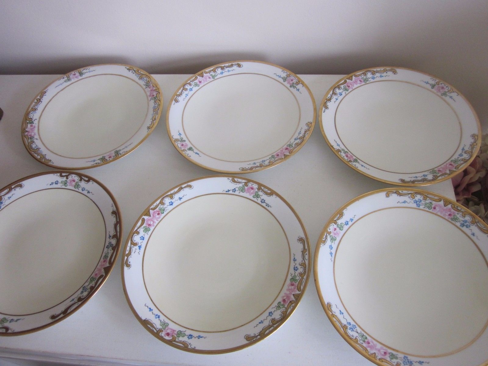 Limoges Luncheon Plates Set of 6 France 9"