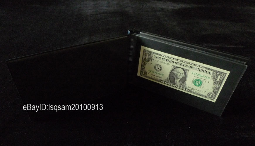 Paper Money Currency Banknotes Holder 20/40 Pockets Album (Green Front Cover)