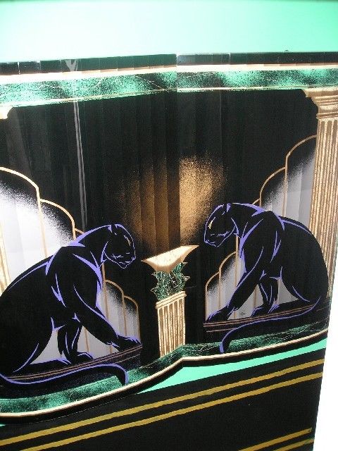 Vintage 1980s 3D Lucite Jon Gilmore Black Panther Wall Art ~ 43x27