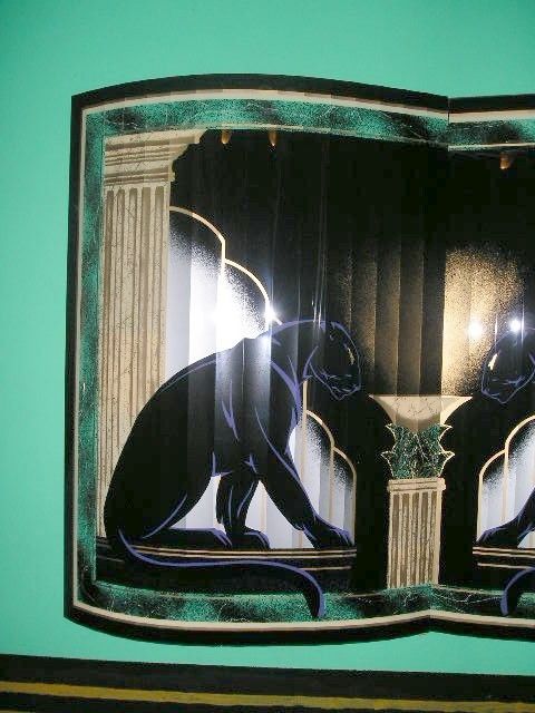 Vintage 1980s 3D Lucite Jon Gilmore Black Panther Wall Art ~ 43x27