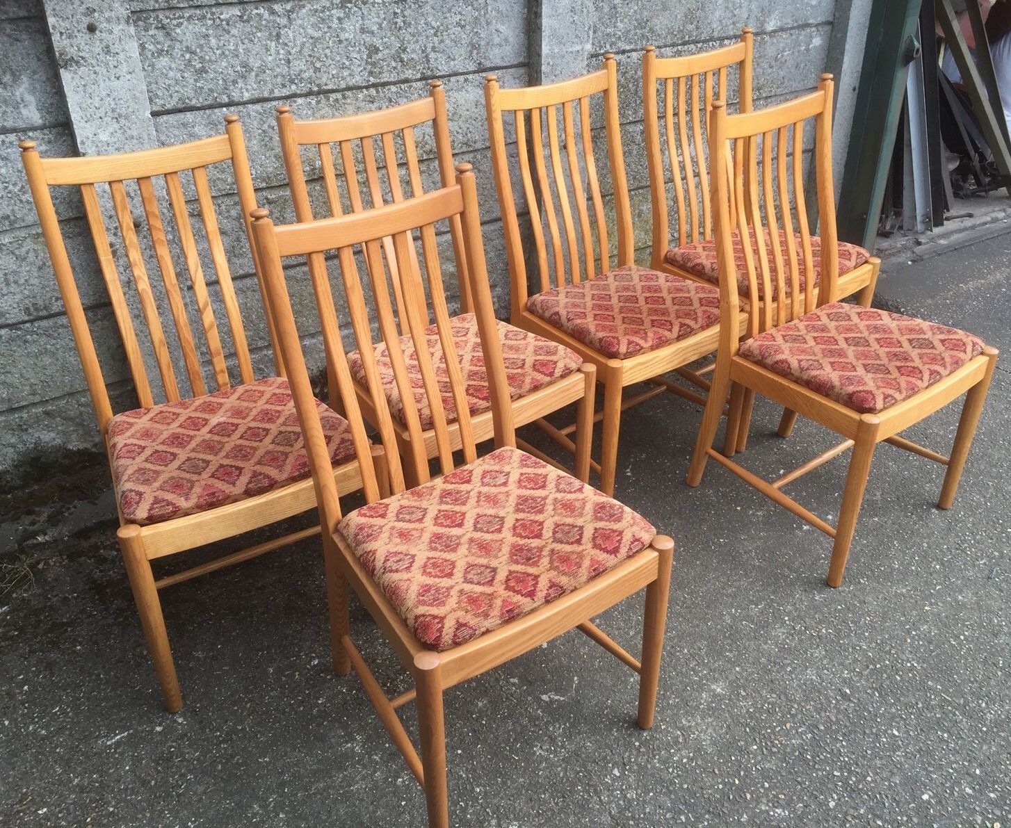 SUPERB SET OF 8 MODERN ERCOL PENN DINING CHAIRS, CLEAN  CONDITION,