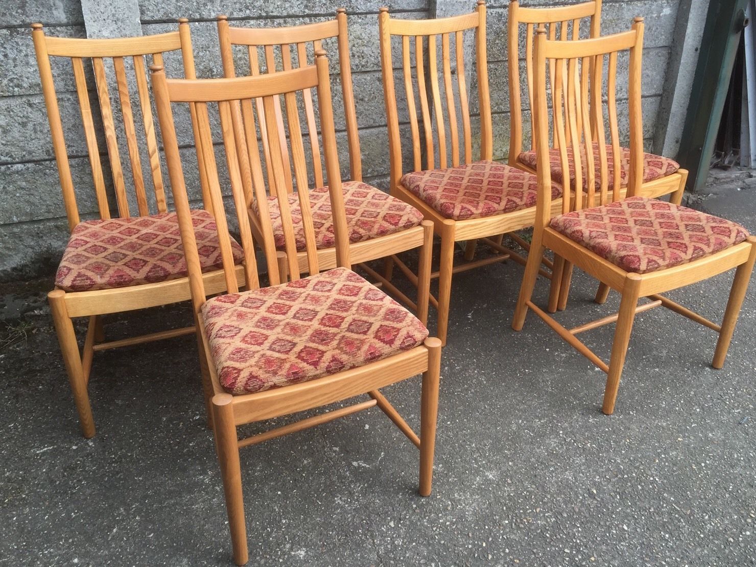 SUPERB SET OF 8 MODERN ERCOL PENN DINING CHAIRS, CLEAN  CONDITION,