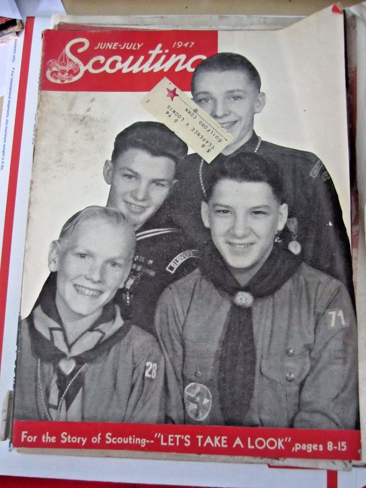 Lot of 7 original Vintage BSA SCOUTING Magazine  1930-1940's BOY SCOUTS AMERICA