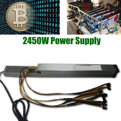 100V-240V 2450W Power Supply for Antminer S9 T9 S7 L3 mining 94% Efficiency BTC