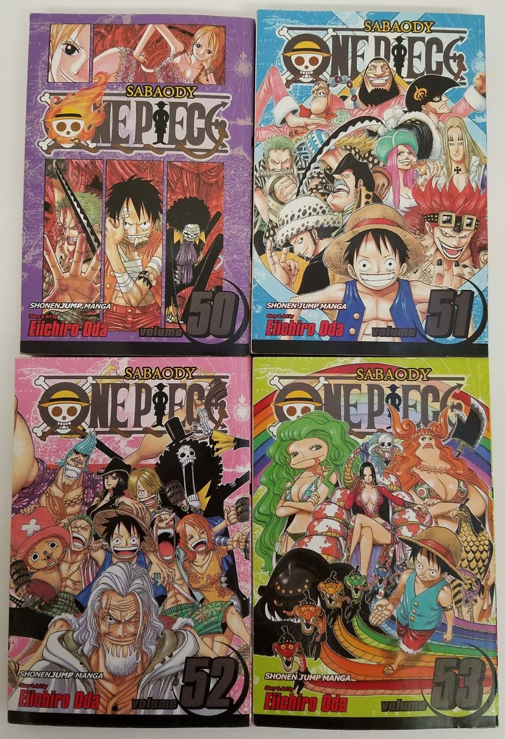 One Piece #50~51~52~53 Manga ENGLISH Shonen Jump Graphic Novel Eiichiro Oda Viz