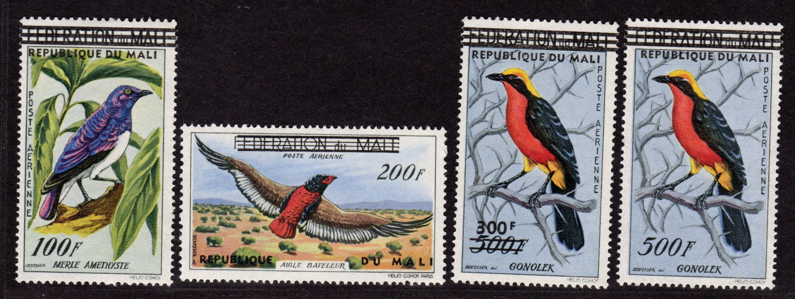 $Mali Sc#C5-8 M/NH, complete set, birds, Cv. $44.75