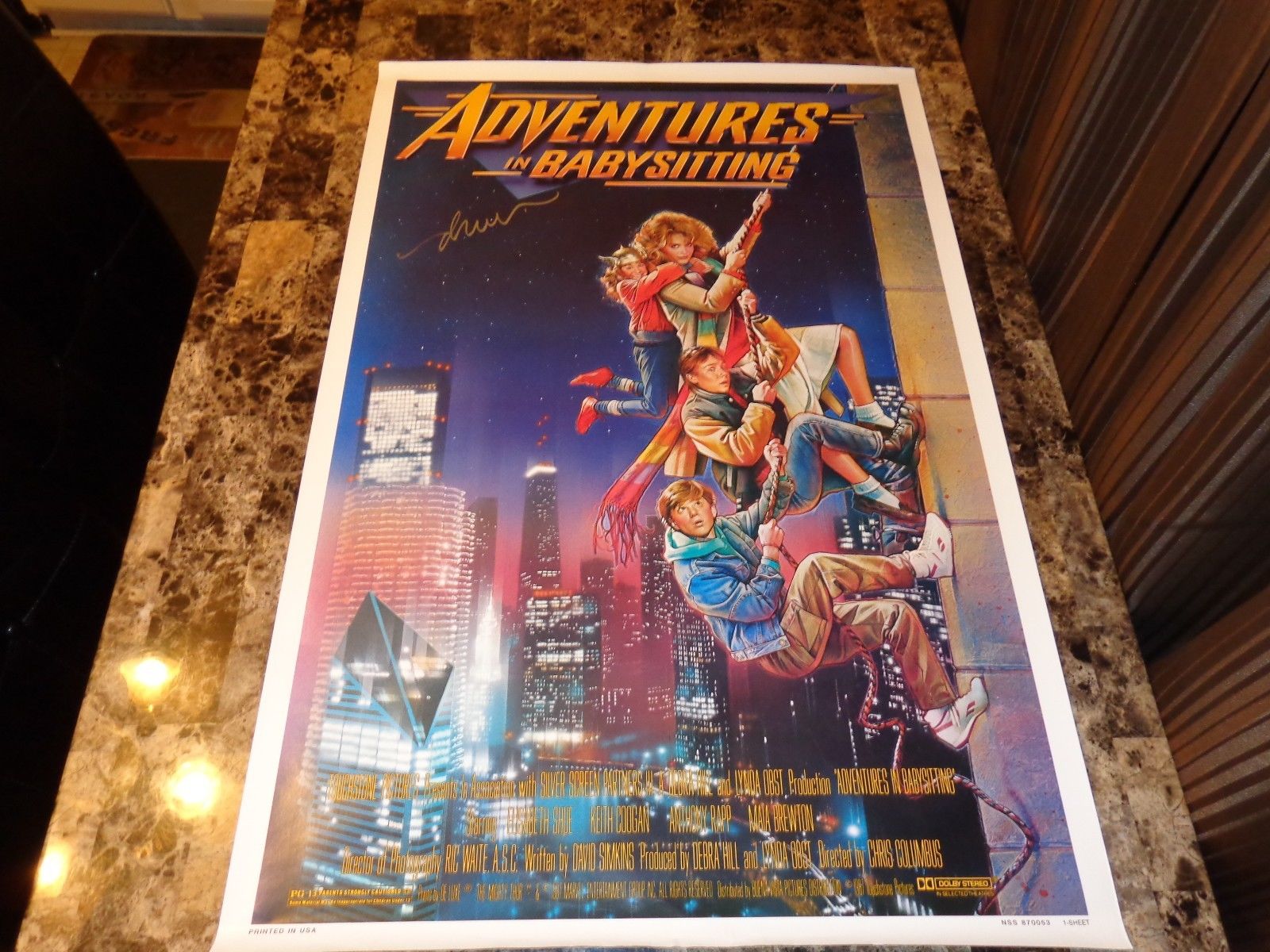 Drew Struzan Rare Signed Adventures In Babysitting Original 1-Sheet Movie Poster