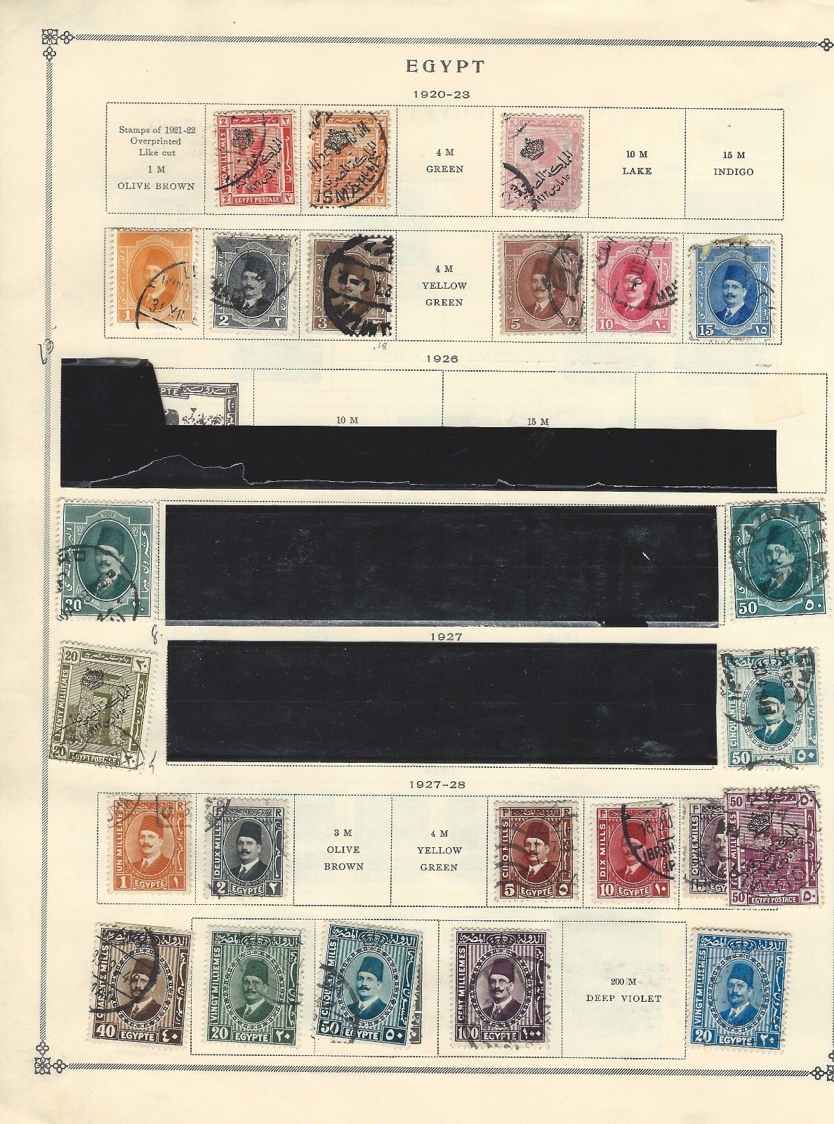 EGYPT - FIRST YEARS / EARLY YEARS USED STAMPS COLLECTION (1867-1928)