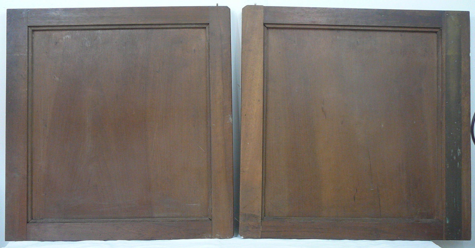 pair  antique FRENCH wood  panel  carved gothic chimeras