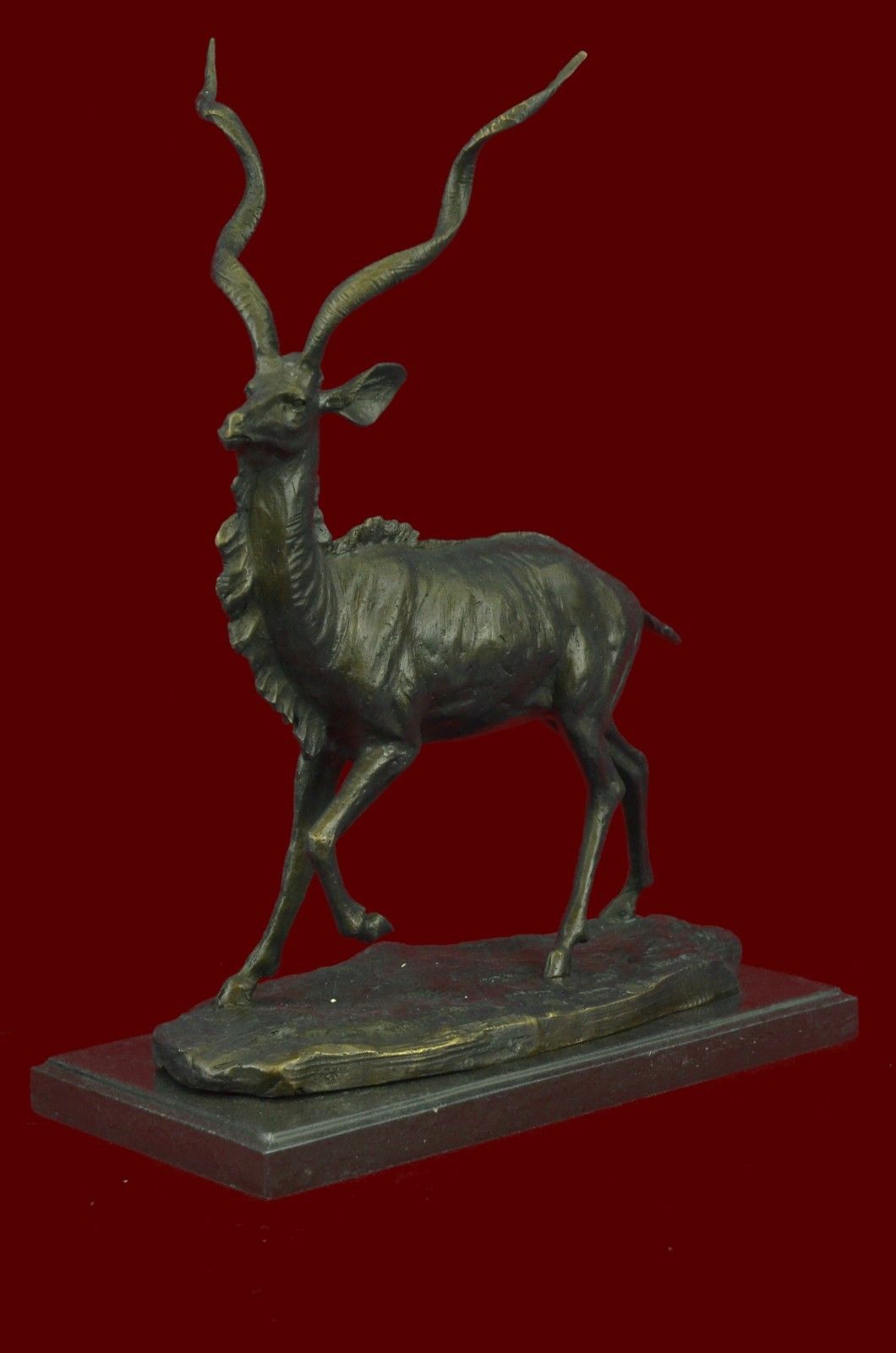 ORIGINAL MILO KUDU BULL FIGURINE FIGURE HOT CAST DECOR Bronze Sculpture Statue G