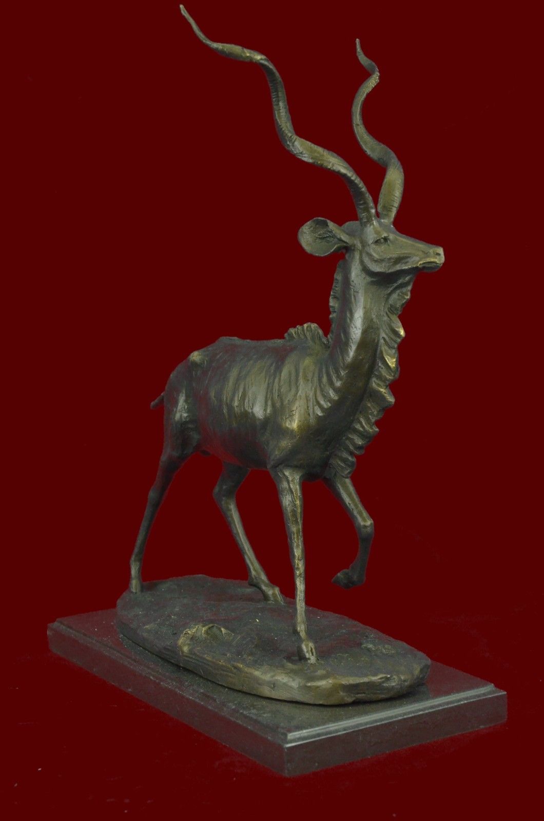 ORIGINAL MILO KUDU BULL FIGURINE FIGURE HOT CAST DECOR Bronze Sculpture Statue G