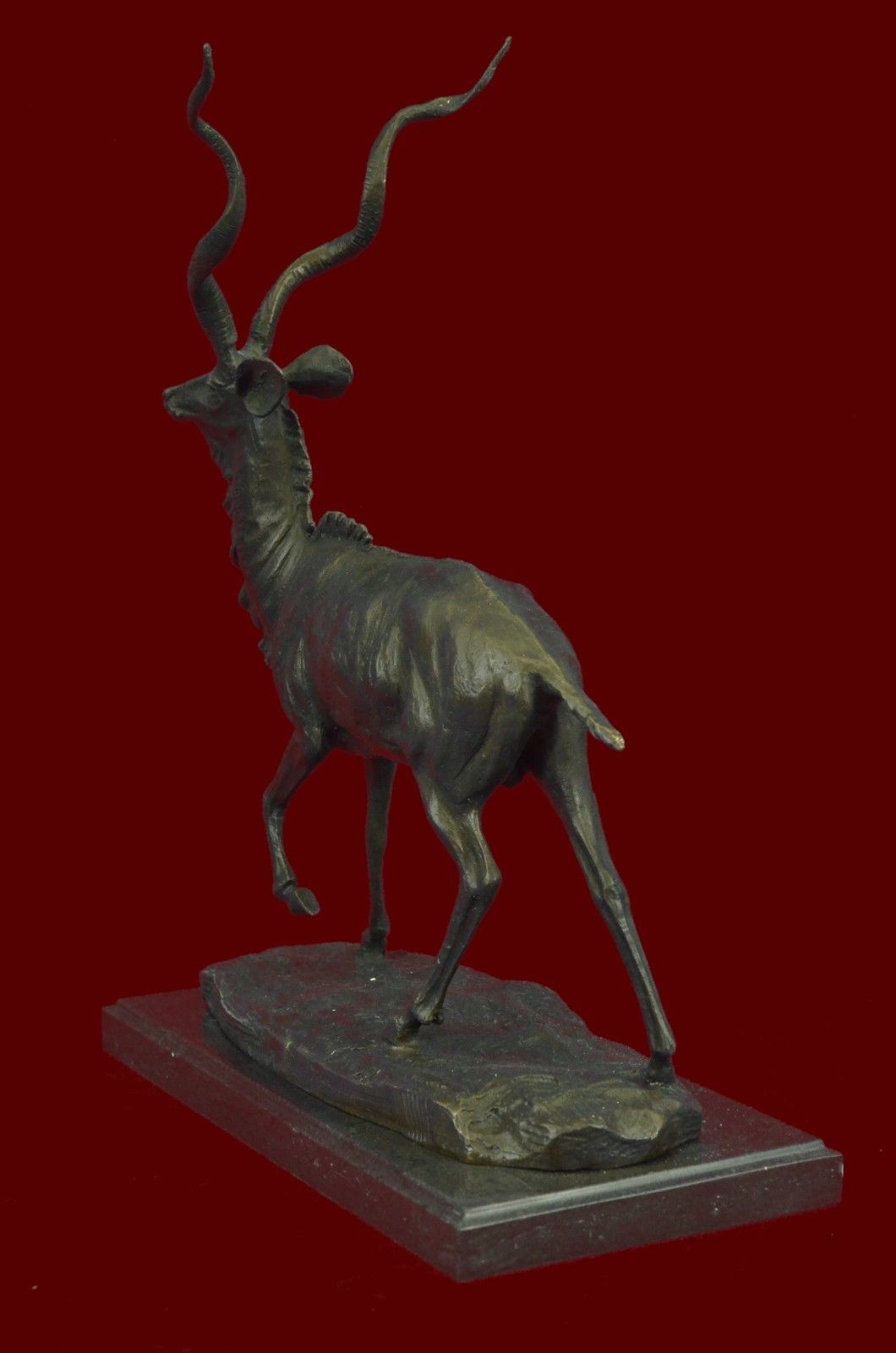 ORIGINAL MILO KUDU BULL FIGURINE FIGURE HOT CAST DECOR Bronze Sculpture Statue G