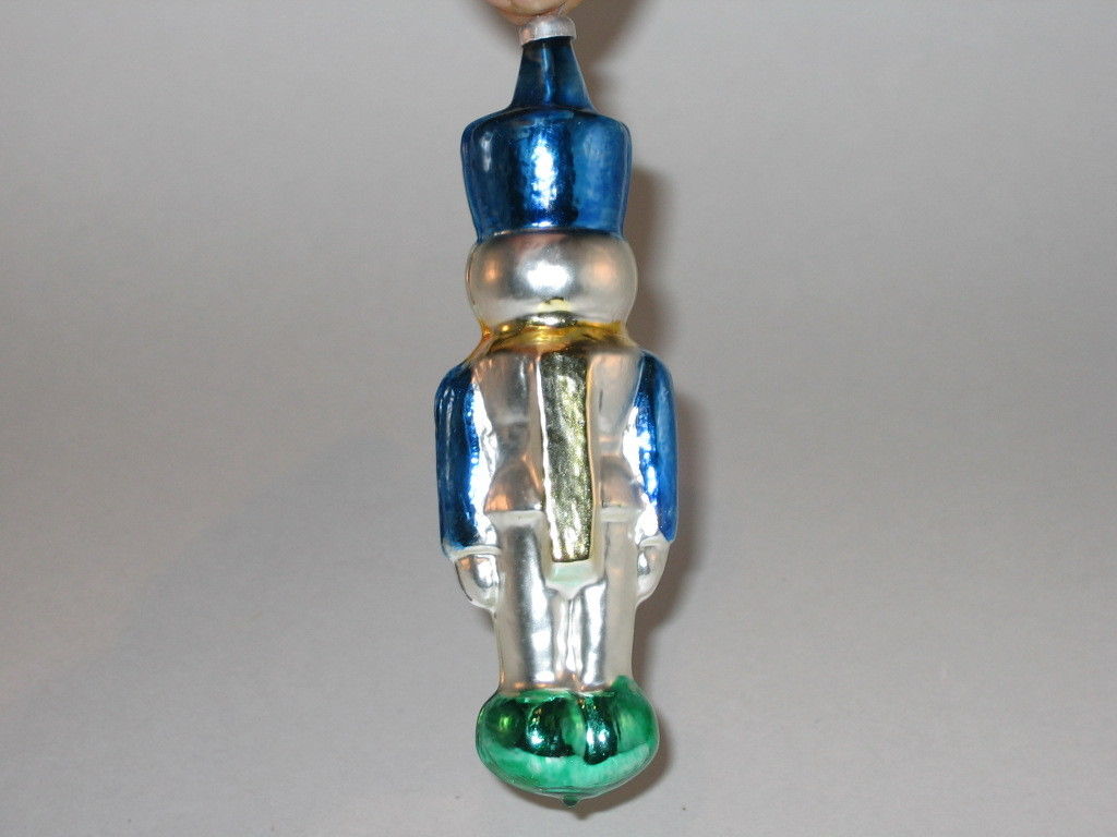 West German Soldier Antique Glass Christmas Ornament Vintage Decoration 1950s