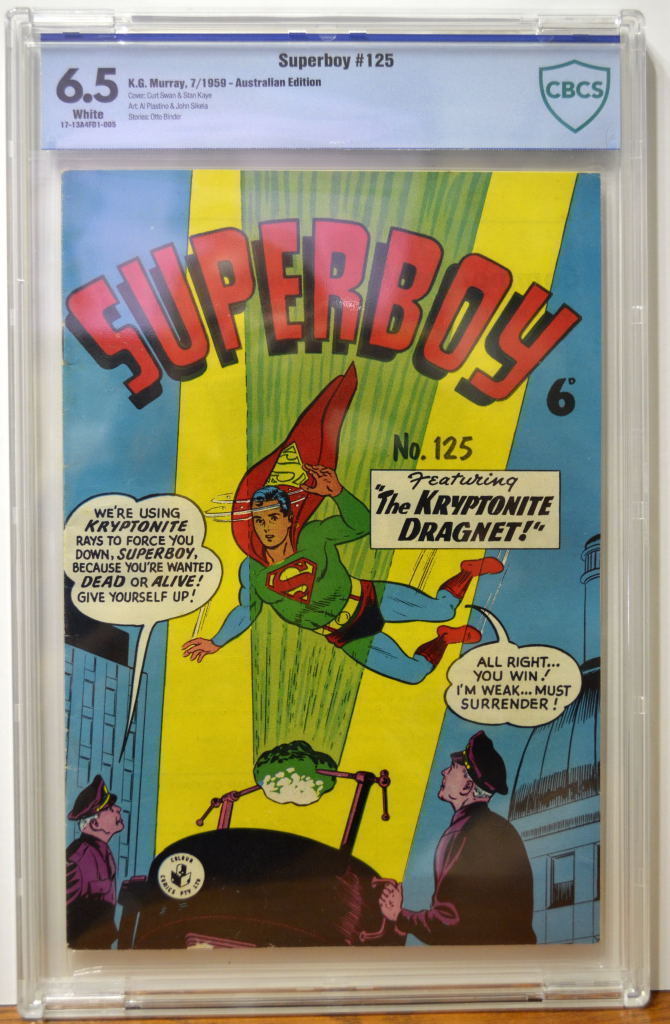 Australian SUPERBOY 125 CBCS 6.5 DC 1959 UK ADVENTURE COMICS 256 Cover & Story