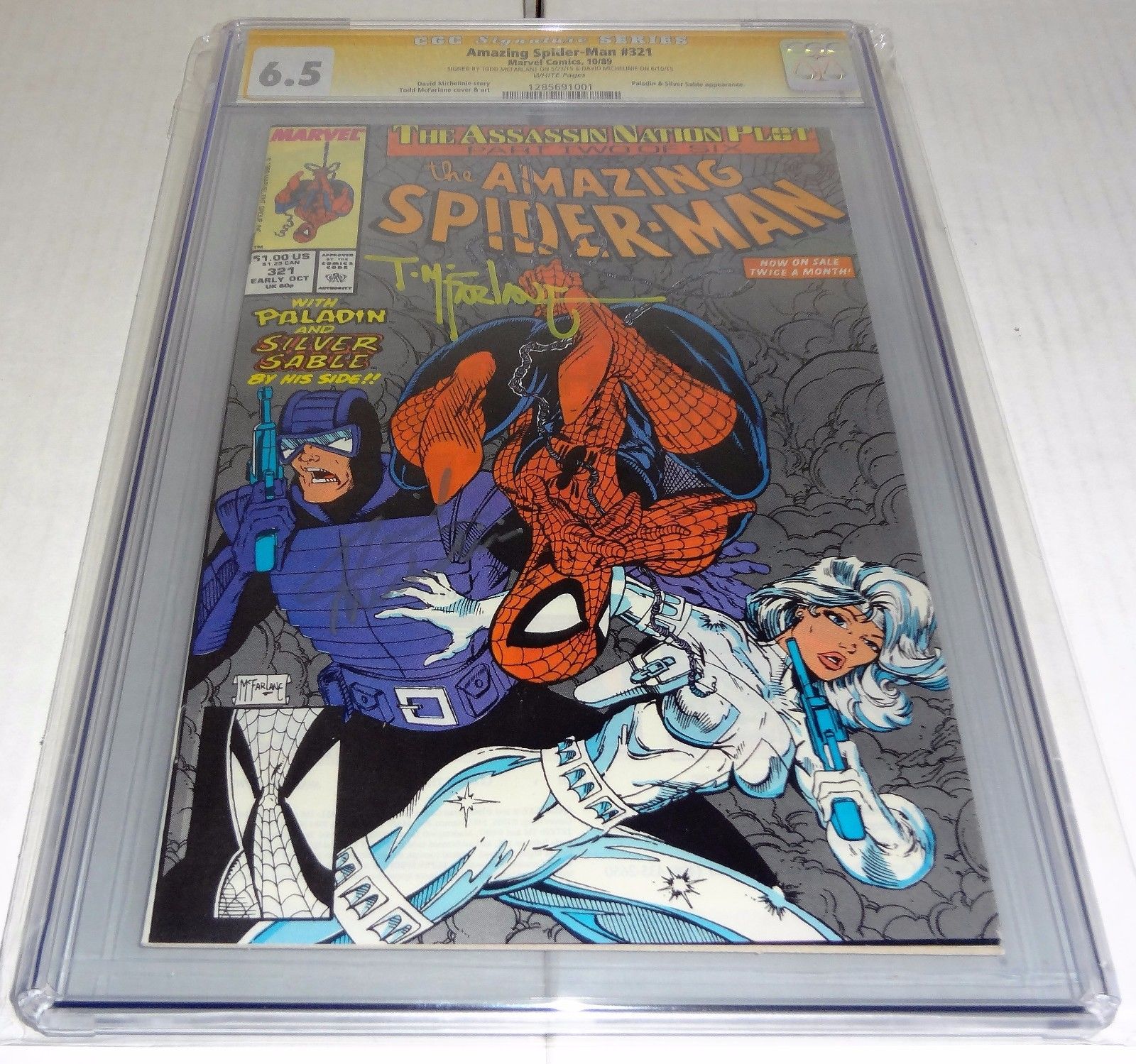 Amazing Spider-Man #321 Dual Signed Autograph CGC SS TODD MCFARLANE MICHELINIE