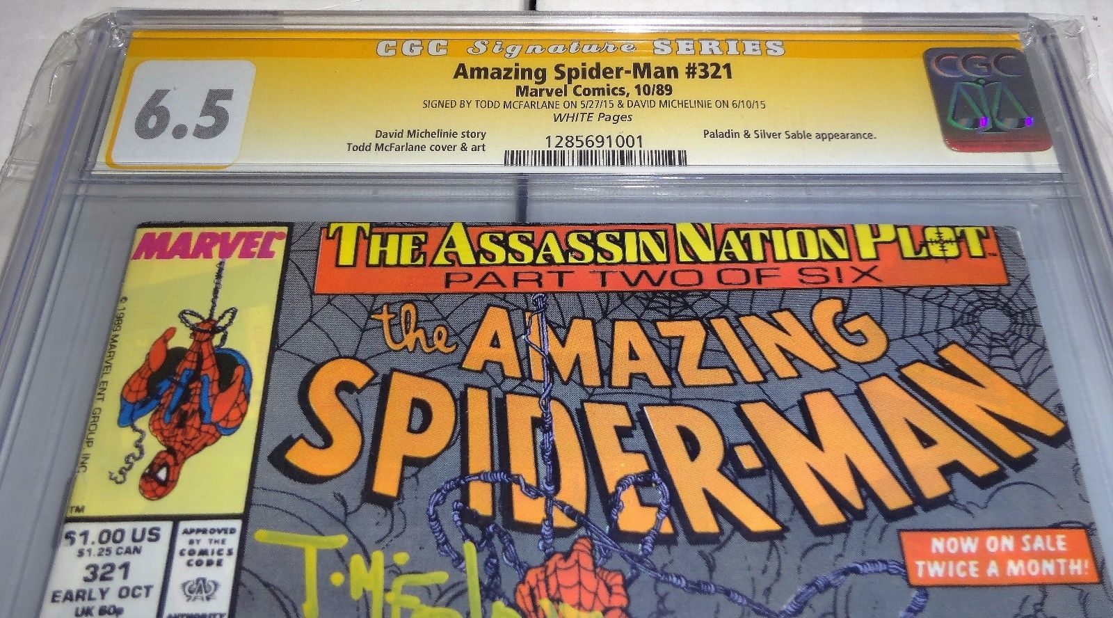 Amazing Spider-Man #321 Dual Signed Autograph CGC SS TODD MCFARLANE MICHELINIE