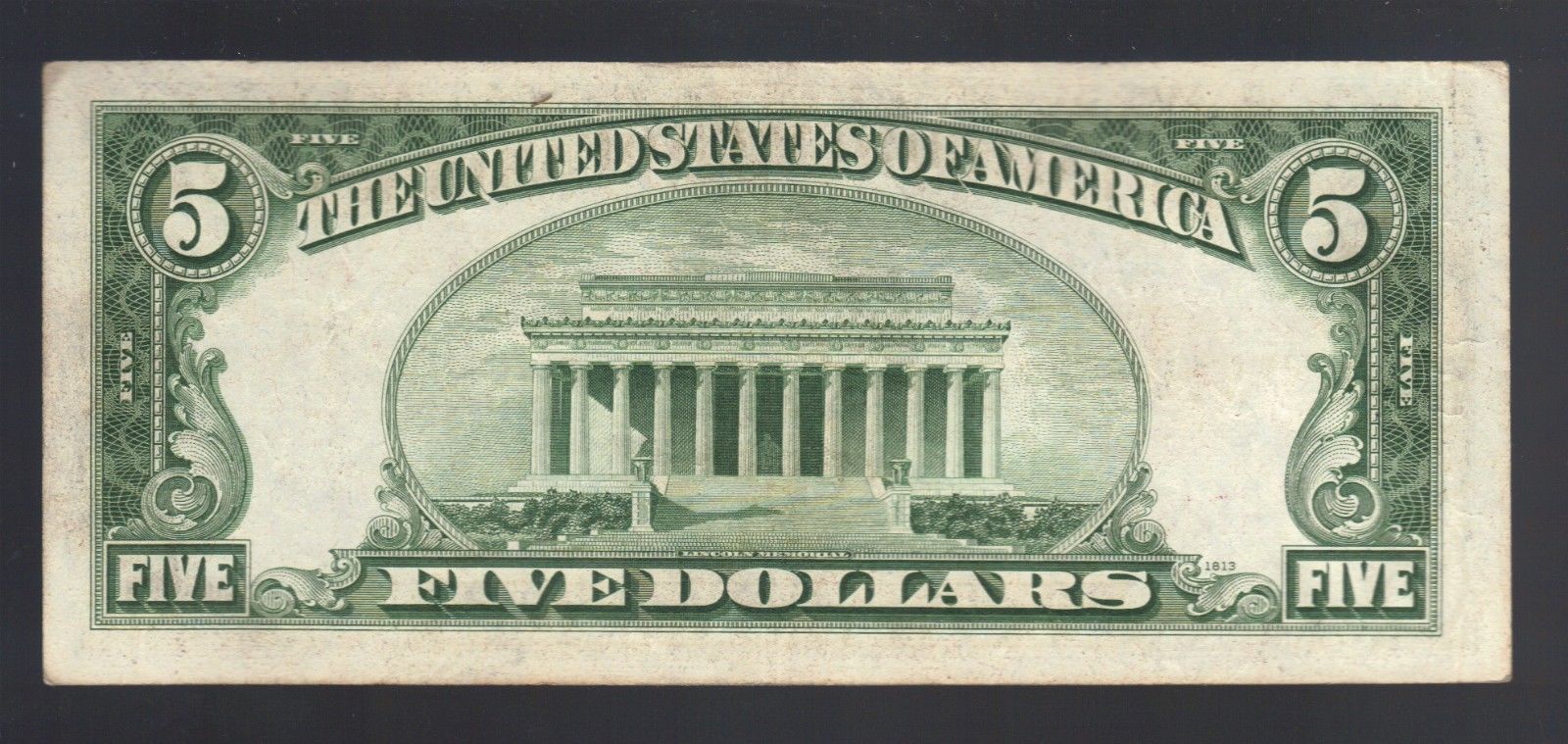 $5 DOLLAR 1928 RED SEAL OLD United States Legal Tender Note USA Bill Paper Money