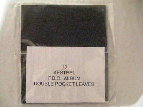 10 x KESTREL FIRST DAY COVER ALBUM 2 POCKET SLEEVES / PAGES