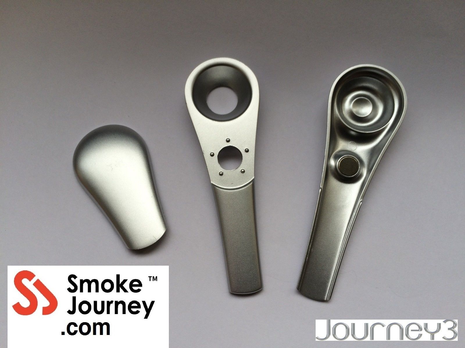 AUTHENTIC Journey 3 (TM) Pipe in Twilight Silver w/  CASE-Free Ship!