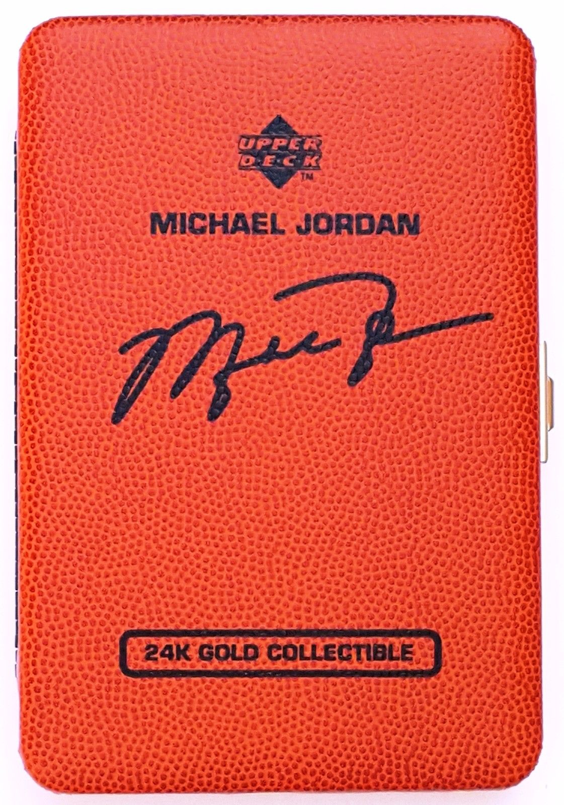 1998 Upper Deck Michael Jordan 24K Gold 2-Card Metal & Signature Set #d 4/1998