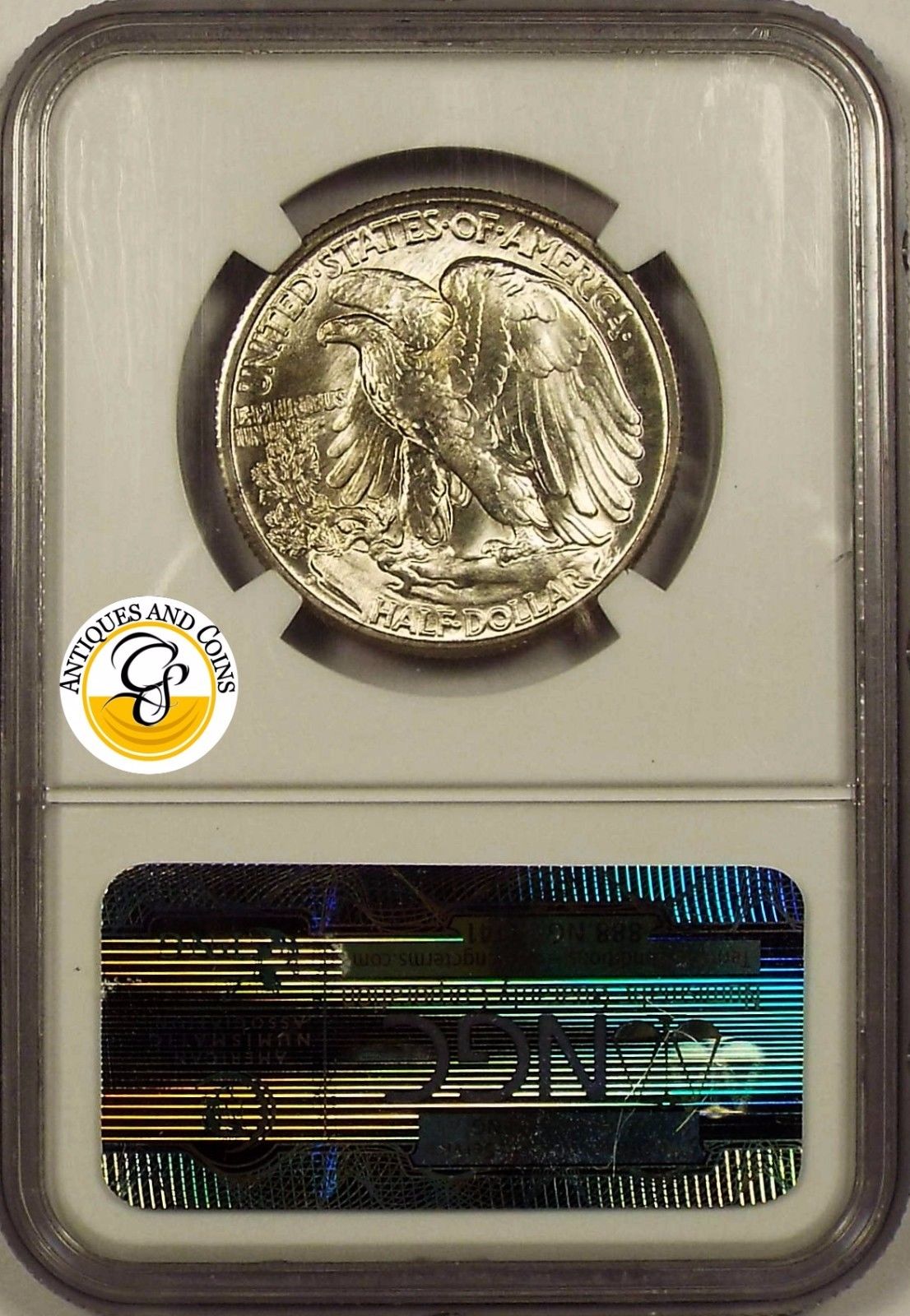 1945-D 50C Walking Liberty Half Dollar NGC MS 66