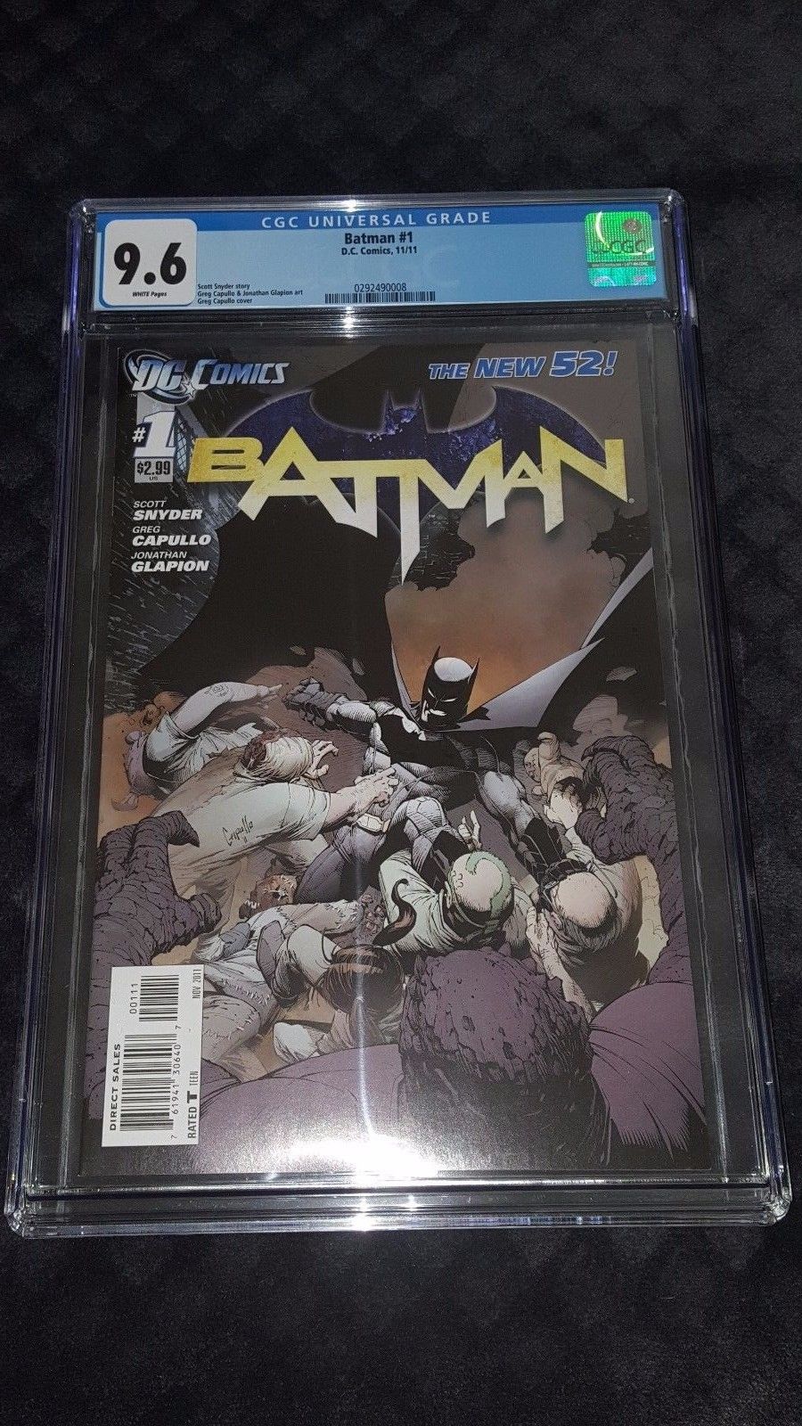 BATMAN #1 CGC 9.6 NEW 52 FIRST PRINT SCOTT SNYDER GREG CAPULLO DC COMICS