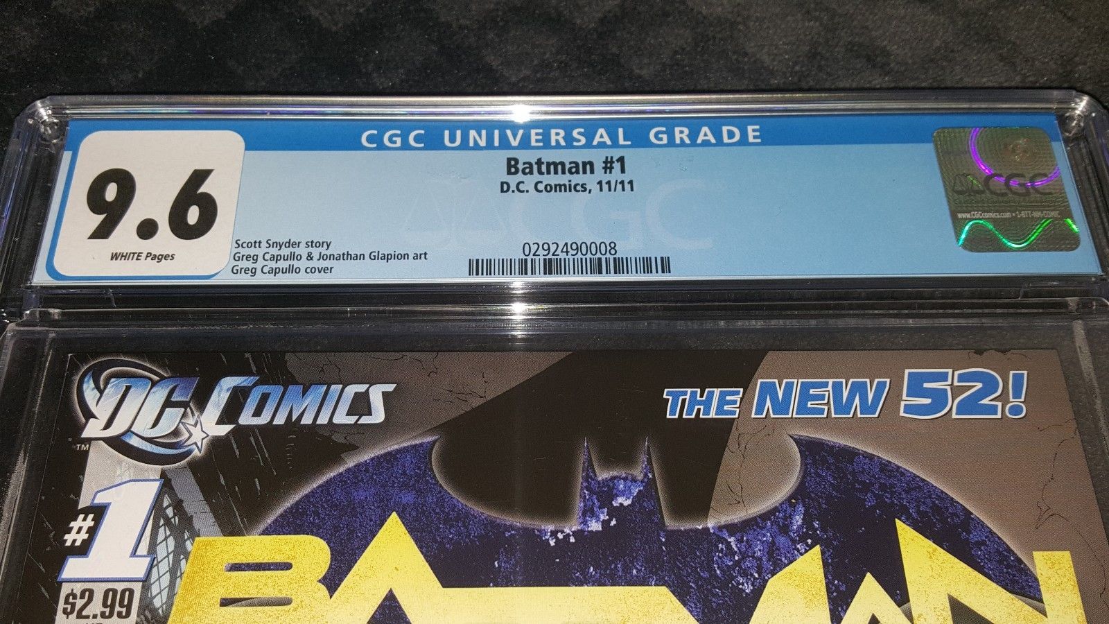 BATMAN #1 CGC 9.6 NEW 52 FIRST PRINT SCOTT SNYDER GREG CAPULLO DC COMICS