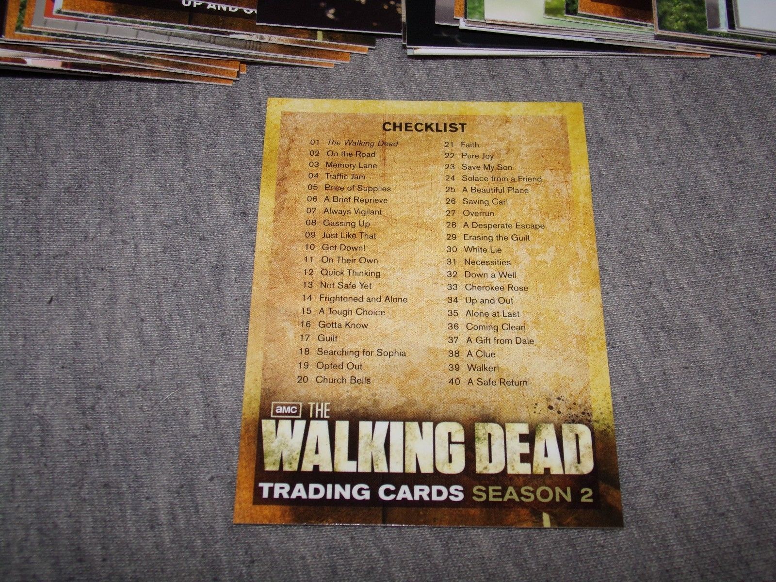 The Walking Dead Season 2 CRYPTOZOIC - COMPLETE Base Trading Cards Set #1-80