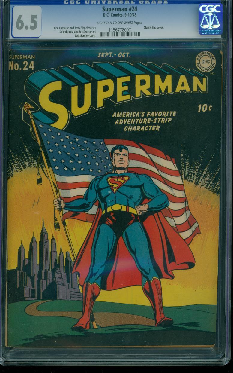 Superman 24 CGC 6.5 Golden Age Key DC Comic Early Superman Appearance L@@K !