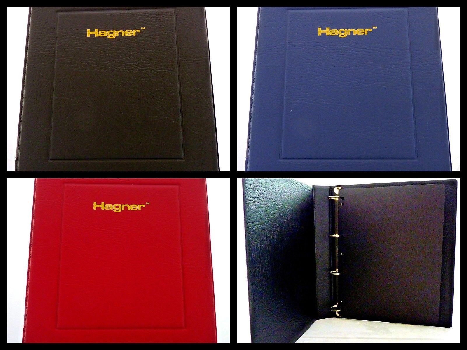 Hagner Luxury Padded Stamp Album Stockbook 4 Ring Binder Empty