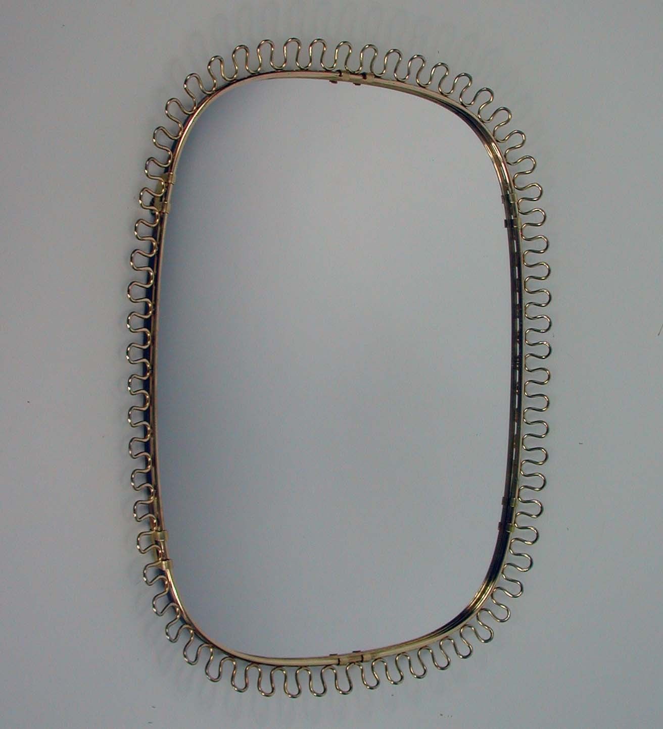 Mid Century Brass Loop Wall Mirror by Josef Frank for Svenskt Tenn, 1950s