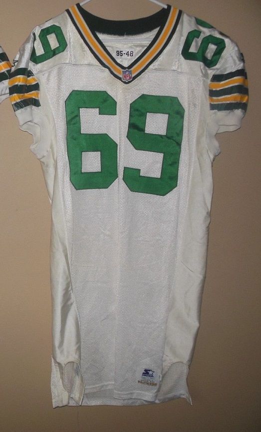 GREEN BAY PACKERS GAME USED FOOTBALL JERSEY