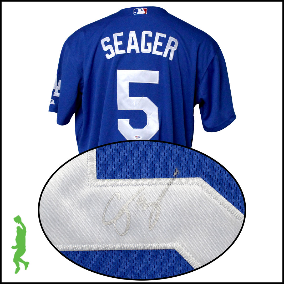 COREY SEAGER AUTOGRAPH SIGNED LOS ANGELES DODGERS BASEBALL JERSEY PSA/DNA COA