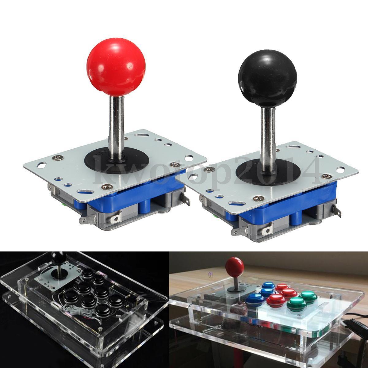 1PC Classic 4/8 Way Arcade Game Joystick Ball Zippy Joy Stick Red / Black