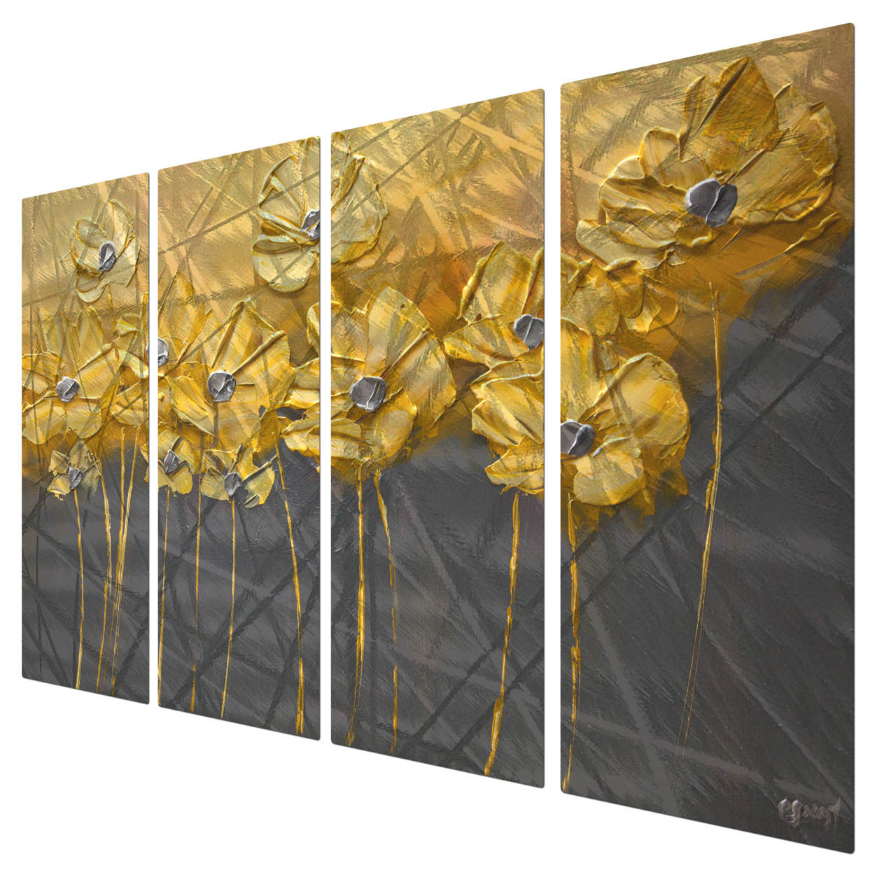 Metal Wall Art Contemporary Abstract Summer Time Modern Home Decor