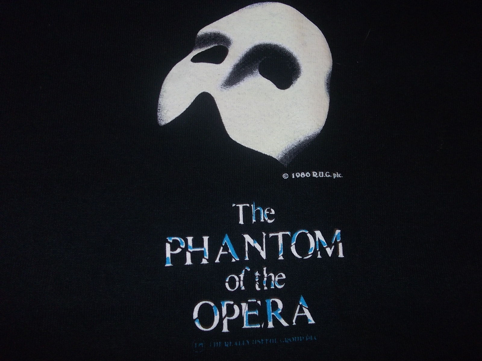 PHANTOM OF THE OPERA vintage rare design official t- shirt Adult Large Broadway