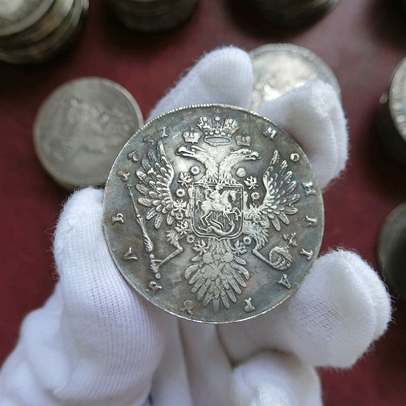 Antique 1737 Imperial Russian Anna IRussia Silver Coin NEW