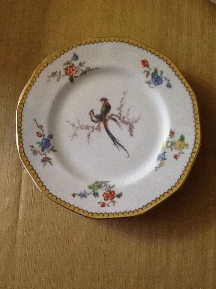 Limoges Theodore Haviland EDEN  Set Of 3 Luncheon Plates 8 1/2" Birds & Flowers