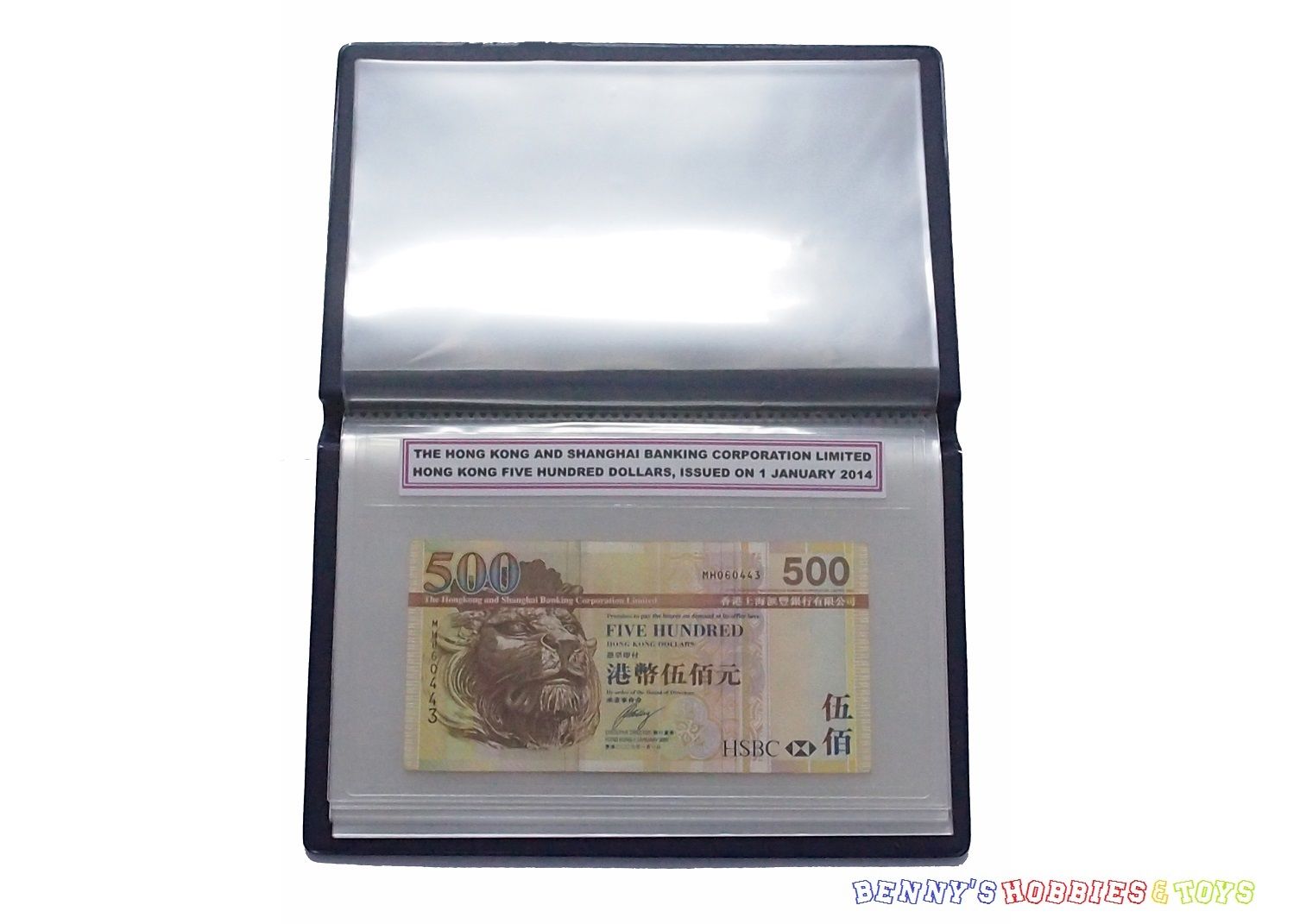 New Album Paper Money Storage Book (20 Pocket) For PMG Graded Banknote Dark Blue