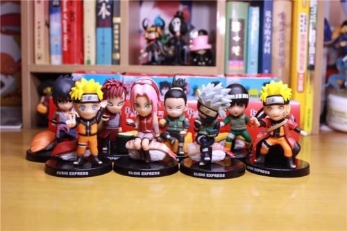 Anime Naruto Sushi Limited Eidition Collection 8pcs Set PVC Figure No Box